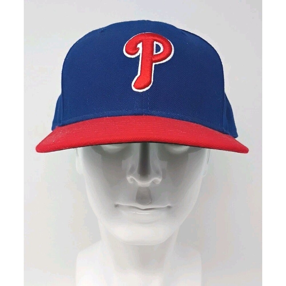 New Era 59fifty Philadelphia Phillies Red & Blue Fitted Cap Hat Sz 7 5/8